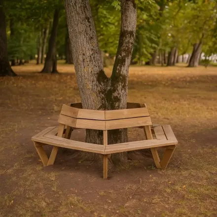 Produit - banc entourage d'abre en bois