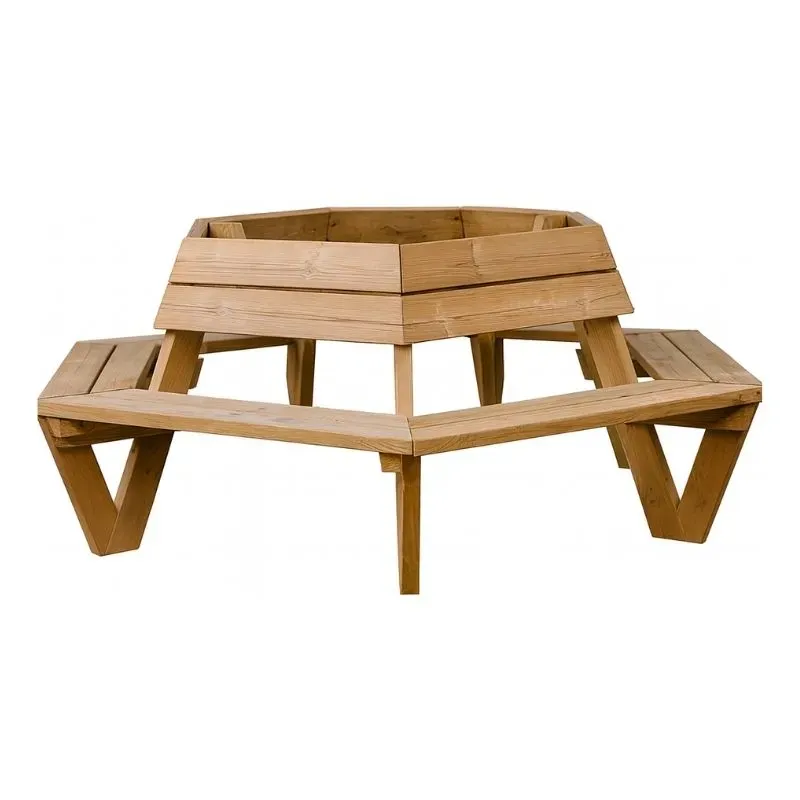banc tour d'arbre en bois