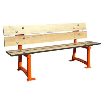 Produit - banc enfant hpl orange