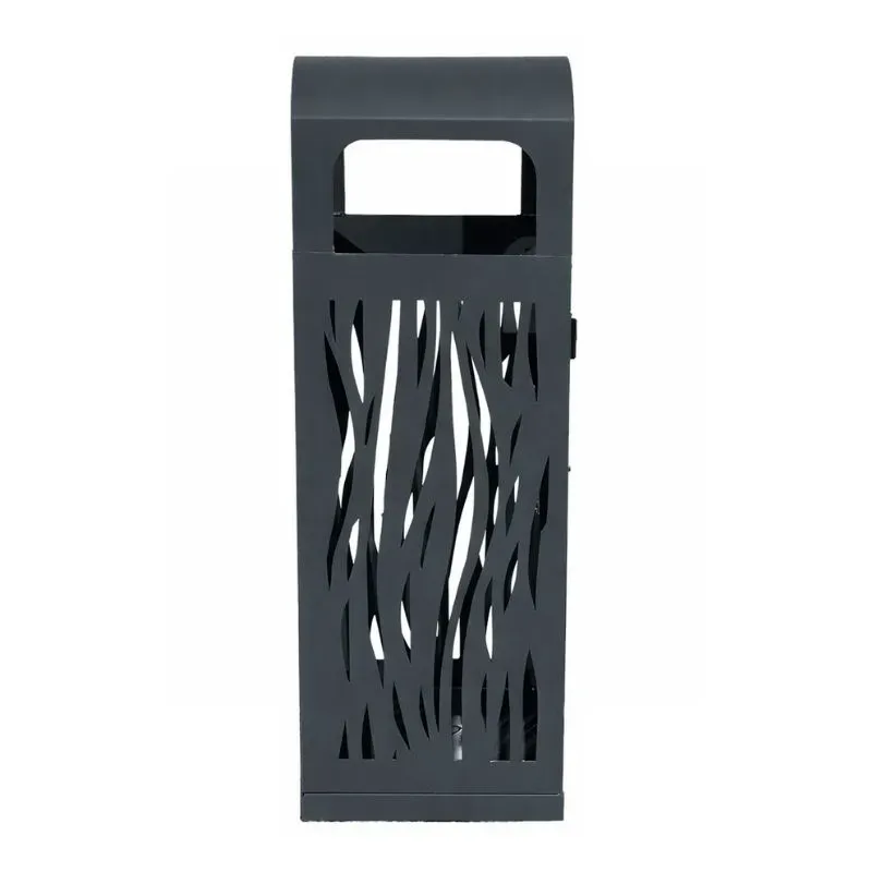 poubelle de ville en acier anthracite