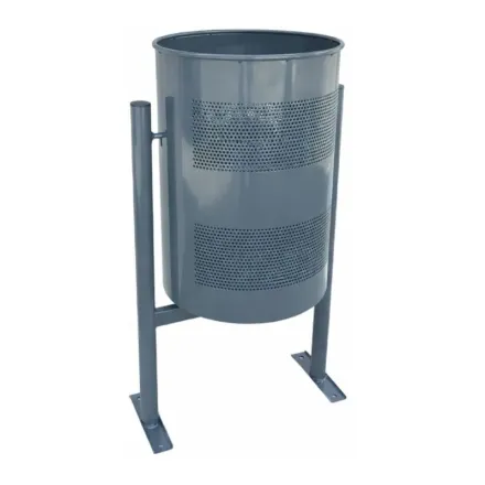 Produit - corbeille de ville en acier ronde