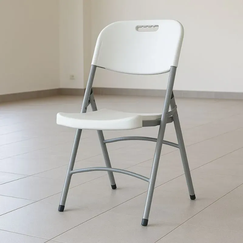 chaise pliante polypro blanche