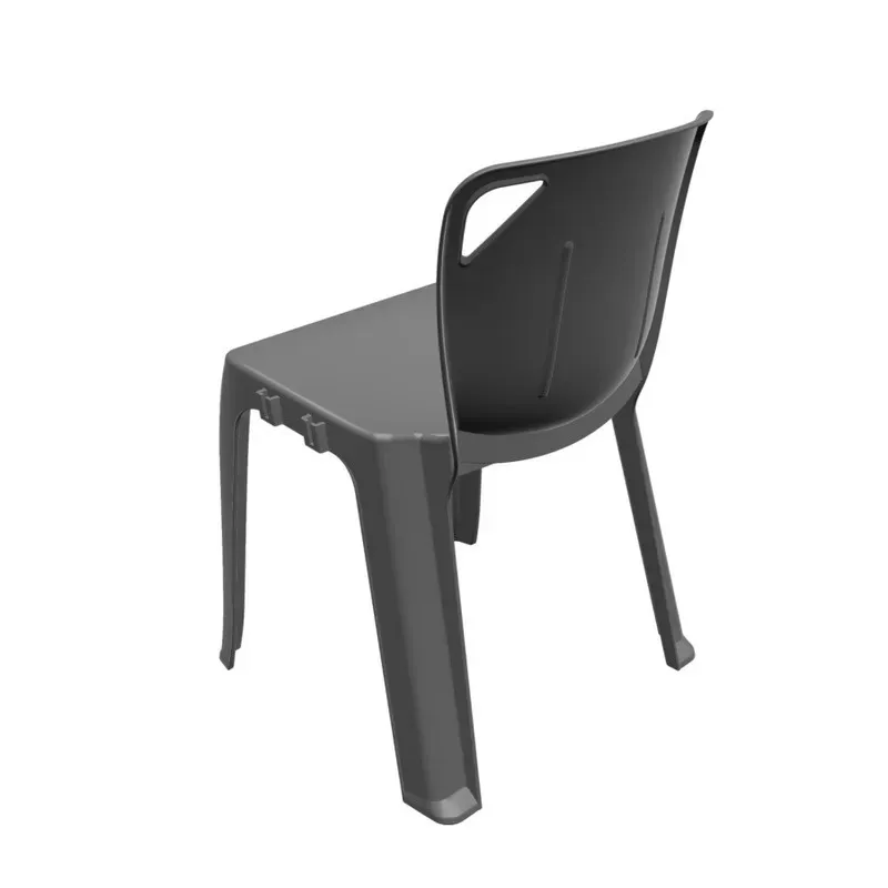 chaise monobloc empilable grise