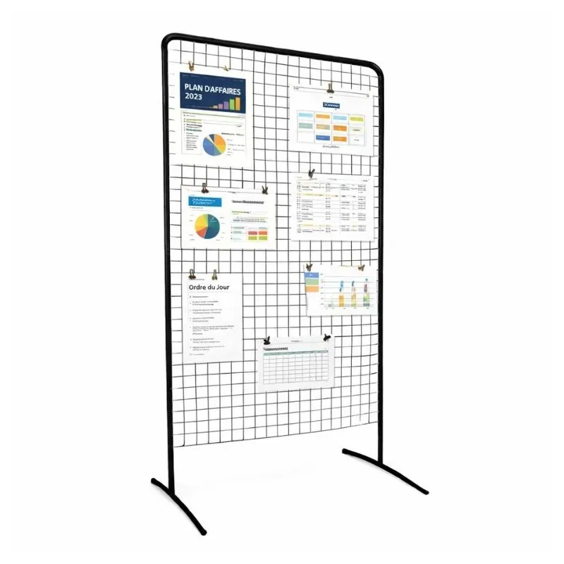 grille exposition avec pieds rotatifs