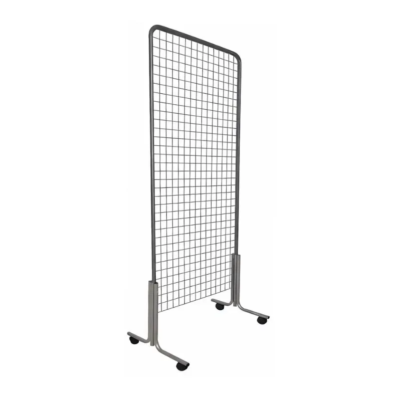 grille exposition mobile avec roulettes