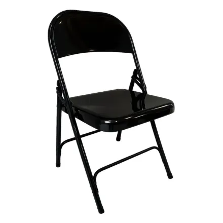 Produit - chaise pliante métallique noire