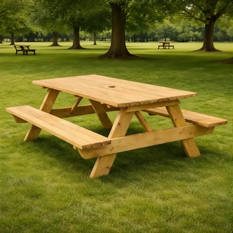 table pique-nique en bois pmr