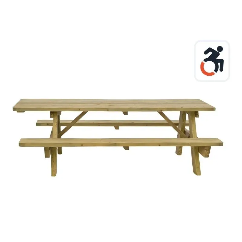 table pique nique en bois pmr