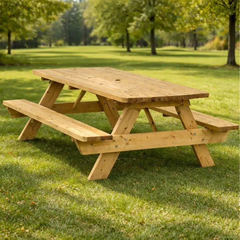 table pique nique bois