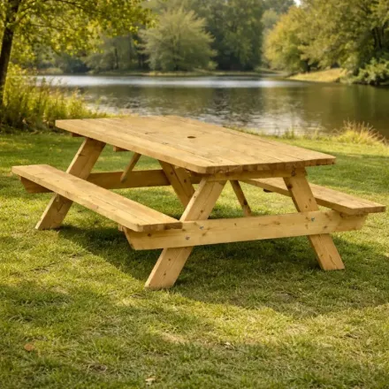 Produit - table pique nique en bois 35 mm