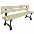 banc en pin et fonte 5 lames
