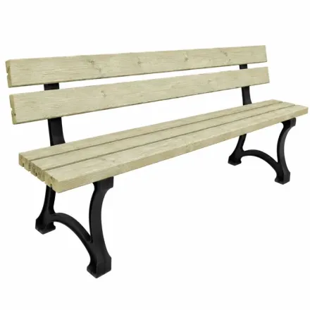 Produit - banc en pin et fonte 5 lames