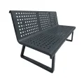 banc extérieur en métal gris