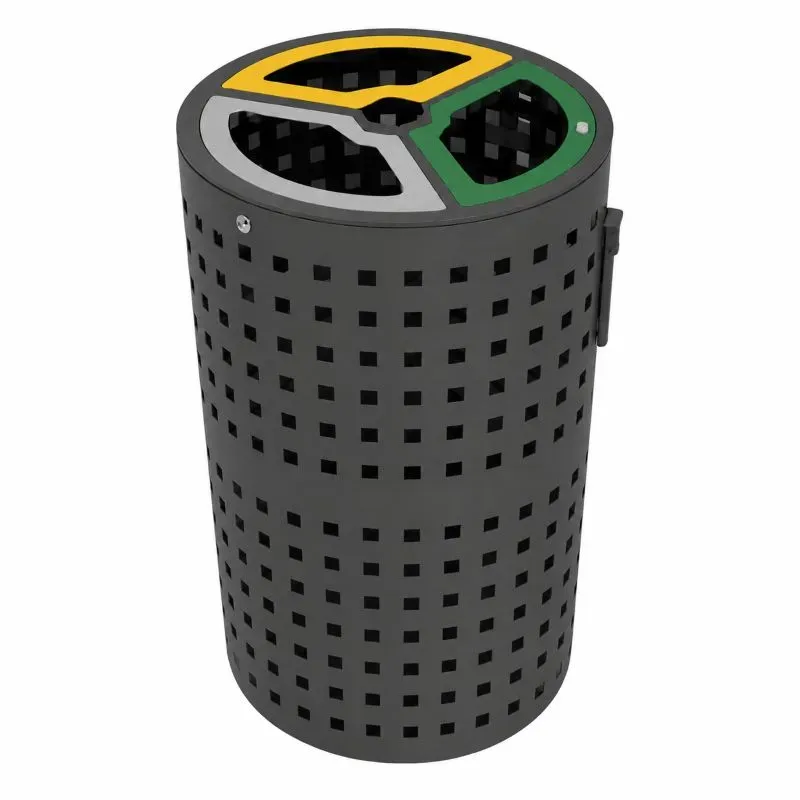 Poubelle 3 bacs pour tri sélectif