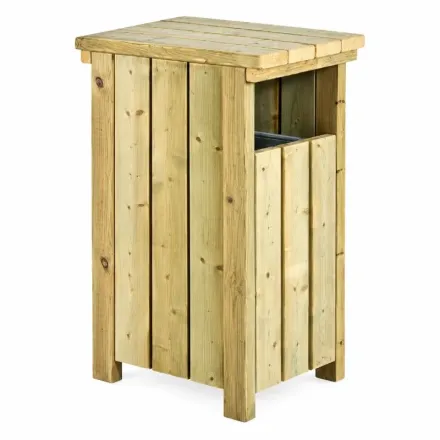 Produit - corbeille de ville en bois Alicante