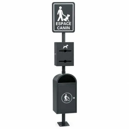 Produit - Borne d'hygiène canine anthracite