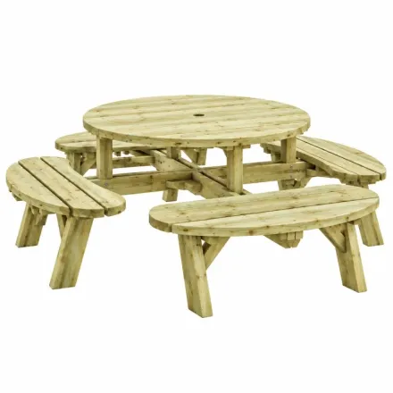 Produit - table de pique nique ronde pour 8 personnes