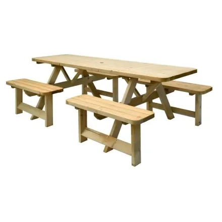 Produit - table pique nique en bois 8 personnes