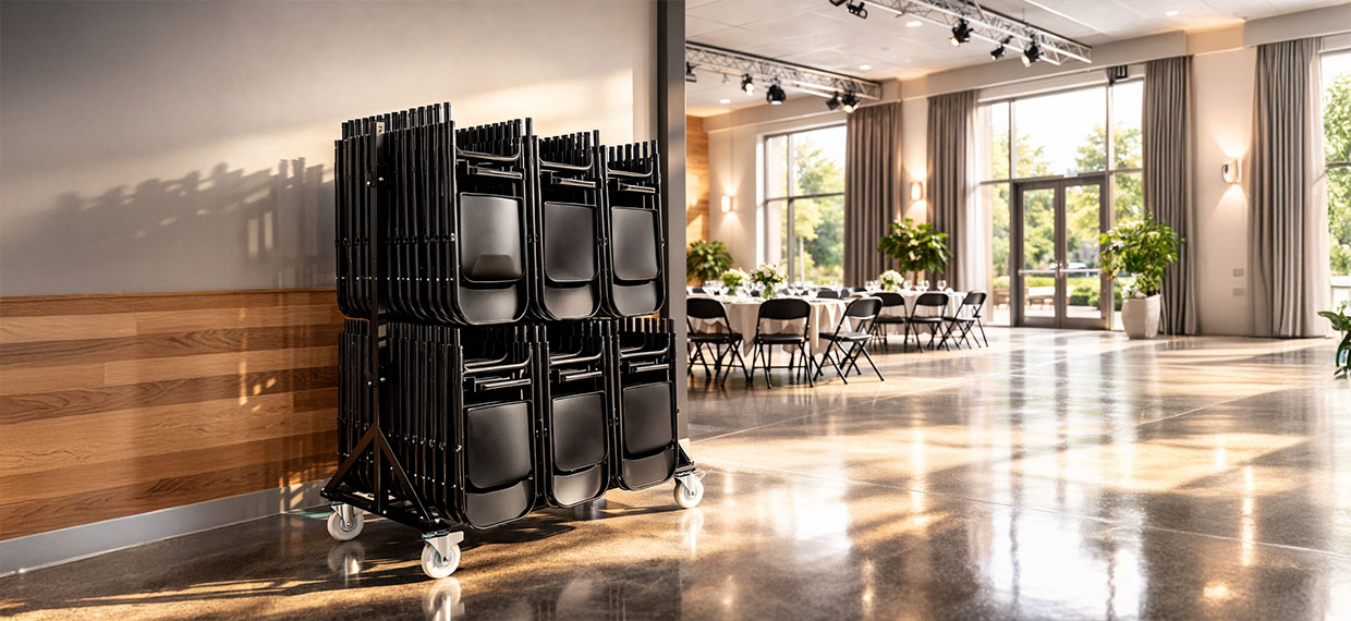 chariots de transport pour chaises pliantes