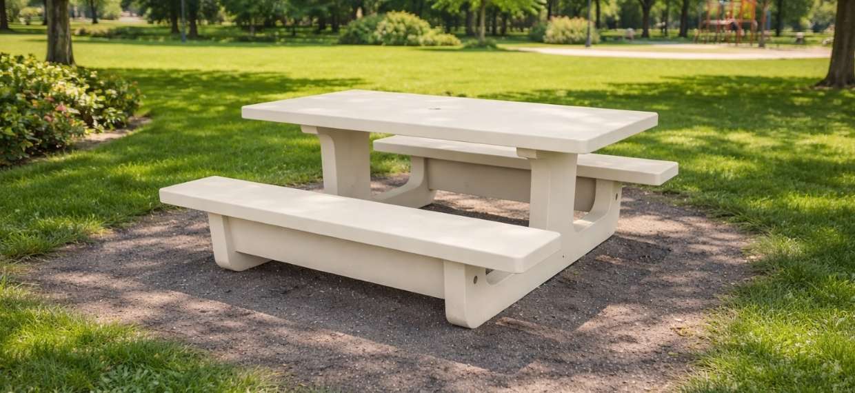 table pique nique en béton