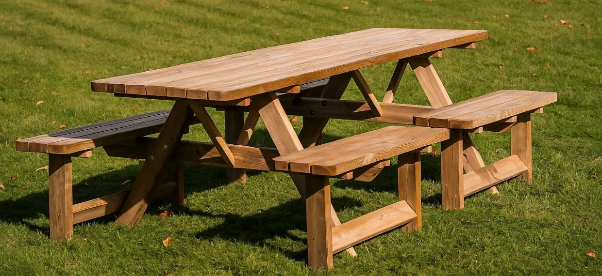 table de pique-nique en bois